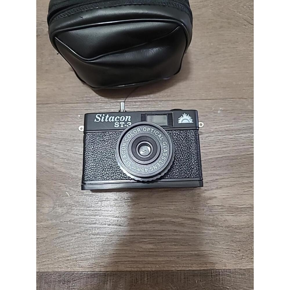 Vintage Sitacon ST-3 45mm Camera Black With Strap And Case